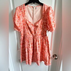 BP Corral Tarry Floral Midi Double Lined Dress Medium